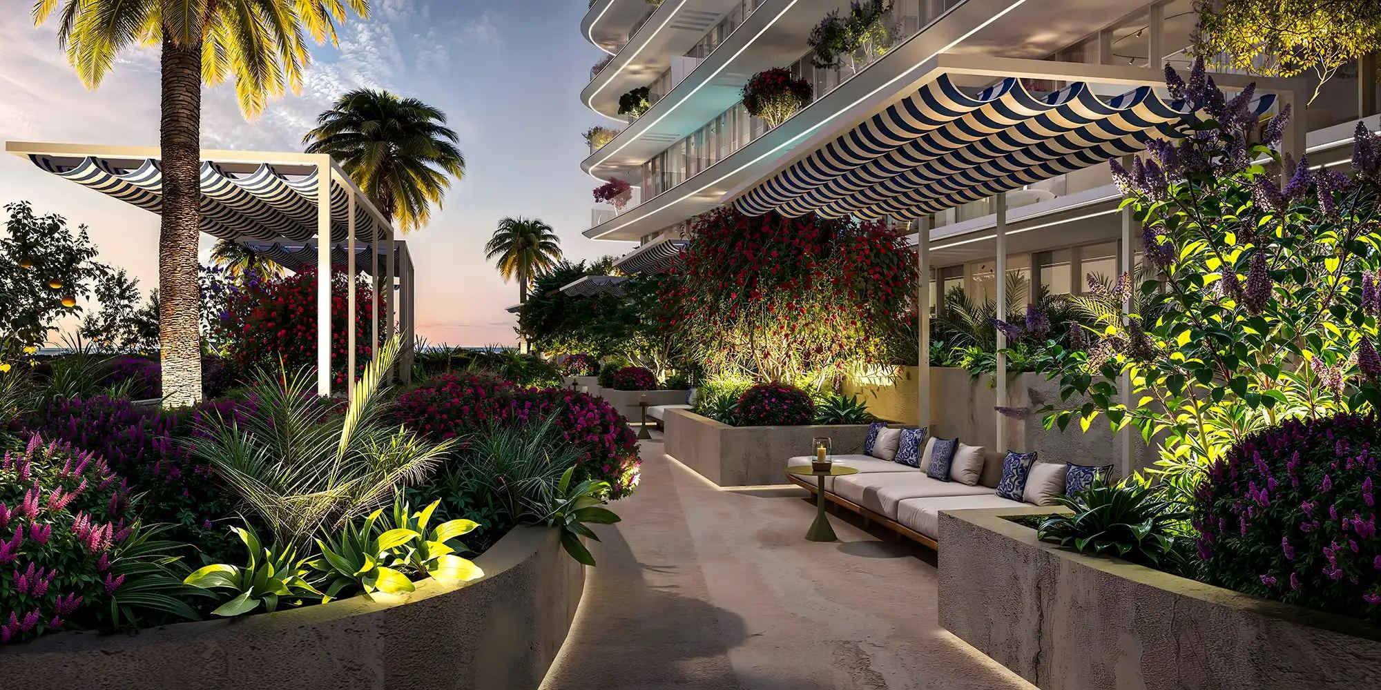Private terrace pools